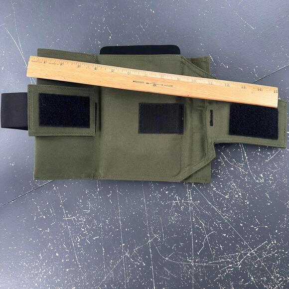 Flyboys Pilots Kneeboard Leg Strap Clipboard Eyelet Strip Canvas Olive Green New - Picture 2 of 4